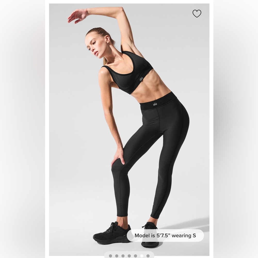 ALO Yoga Black Line up high-Waist Leggings XS & Bra set S